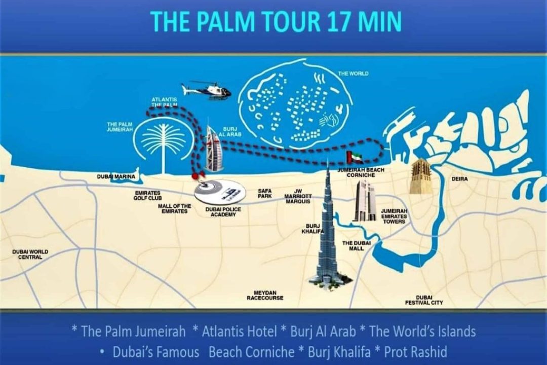 17 Mins The Palm Helicopter Tour Dubai