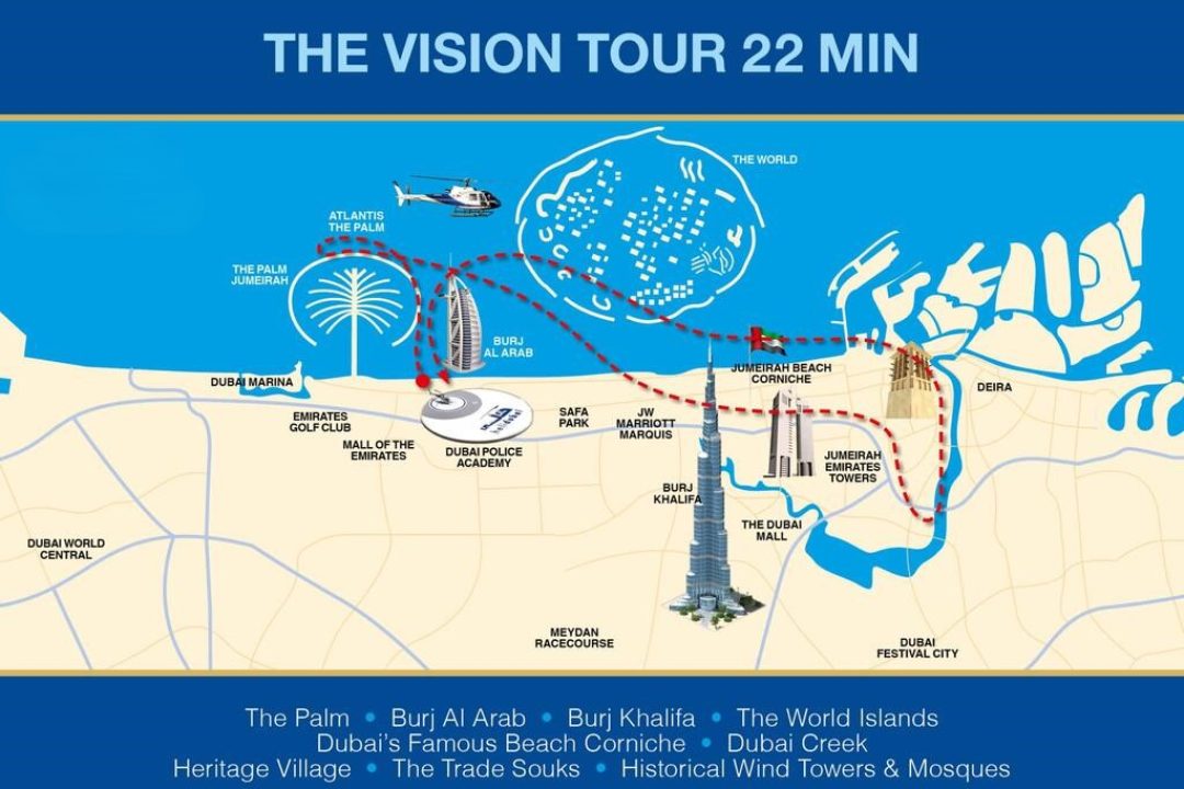 22 Mins Vision Helicopter Tour Dubai